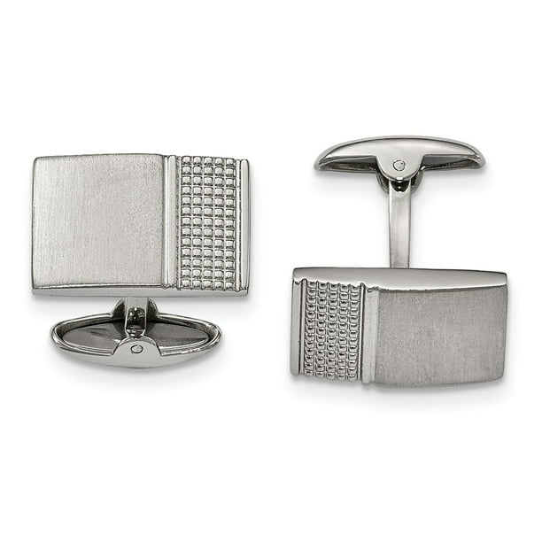 Stainless Steel Brushed Cufflinks 